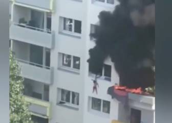 Dos niños saltan de 12 metros escapando de un incendio y ocurre el milagro