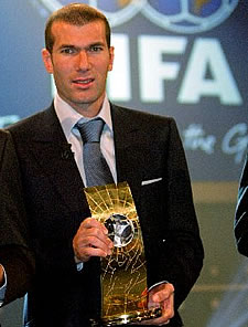 Zidane, mejor jugador del mundo de 2003