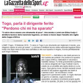 El director técnico de Togo: "Perdono a los que me dispararon" El director técnico de Togo: "Perdono a los que me dispararon"