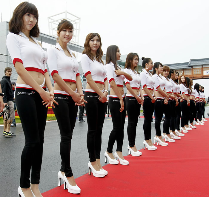 Korean girls racing queen