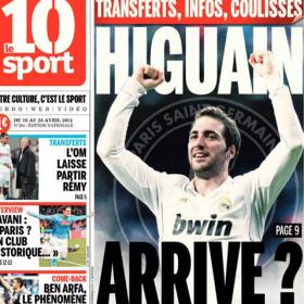 Le 10 Sport: Higuaín comió con el dueño del PSG Le 10 Sport: Higuaín comió con el dueño del PSG
