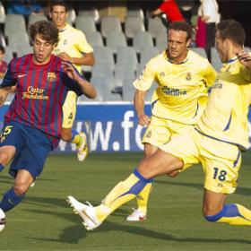 El filial azulgrana se suma a la fiesta copera en Barcelona El filial azulgrana se suma a la fiesta copera en Barcelona