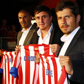 El Atlético presenta a Emre, Cata Díaz y Cebolla Rodríguez El Atlético presenta a Emre, Cata Díaz y Cebolla Rodríguez