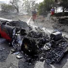 Susto para Banega: su coche, calcinado Susto para Banega: su coche, calcinado