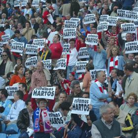 Las peñas del Atlético claman contra los horarios Las peñas del Atlético claman contra los horarios
