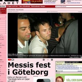 Los tabloides suecos 'pillan' al Barça de fiesta Los tabloides suecos 'pillan' al Barça de fiesta