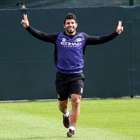 Agüero se vuelve a entrenar tras su lesión de rodilla Agüero se vuelve a entrenar tras su lesión de rodilla