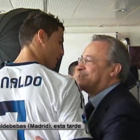 Frío reencuentro entre Florentino y Cristiano Frío reencuentro entre Florentino y Cristiano