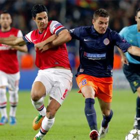 El Arsenal rentabiliza dos buenos minutos en Montpellier El Arsenal rentabiliza dos buenos minutos en Montpellier