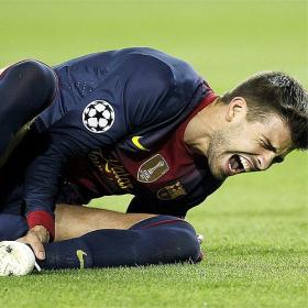 Piqué, baja de dos a tres semanas, duda para el Clásico Piqué, baja de dos a tres semanas, duda para el Clásico