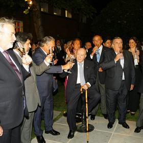 Homenaje a Di Stéfano en la embajada de Colombia Homenaje a Di Stéfano en la embajada de Colombia