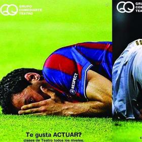 Un grupo de teatro usa a Pepe y Busquets como publicidad Un grupo de teatro usa a Pepe y Busquets como publicidad