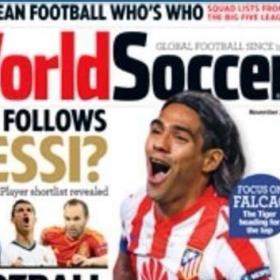 Falcao y el Atlético, portada de la revista World Soccer Falcao y el Atlético, portada de la revista World Soccer
