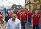 La Roja hace patria en su visita al Canal de Panamá