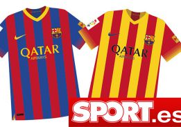 La senyera y Qatar Airways, en la equipación para la 2013/14 La senyera y Qatar Airways, en la equipación para la 2013/14