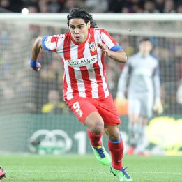 Costa y Falcao, ataque del Atlético ante el Celta Costa y Falcao, ataque del Atlético ante el Celta