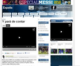 La prensa de Argentina celebra los 91 goles de Messi en 2012