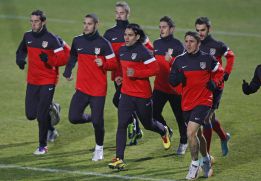 Simeone prepara el derbi ante el Getafe con toda la plantilla Simeone prepara el derbi ante el Getafe con toda la plantilla
