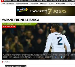 El mundo se rinde al partidazo de Varane en el Clásico El mundo se rinde al partidazo de Varane en el Clásico