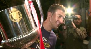 Los jugadores y el Cholo se fueron 'de copas' con la Copa