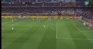Álvarez Izquierdo pitó un fuera de juego escandaloso al Sevilla