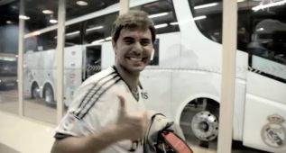 El autobús del Madrid sorprende a los más madrugadores