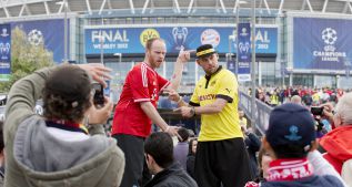 Ambiente de Champions en las calles de Londres