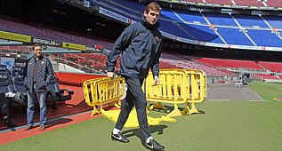 Vilanova dirige el entrenamiento tras regresar de Nueva York