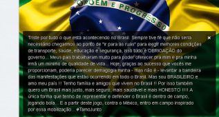 Neymar apoya las protestas de los ciudadanos en Brasil