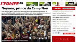 La prensa mundial se rinde ante el Clásico de Neymar