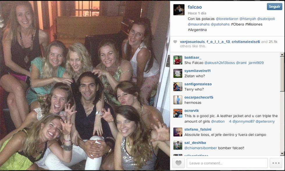 Falcao, bien rodeado en Navidad