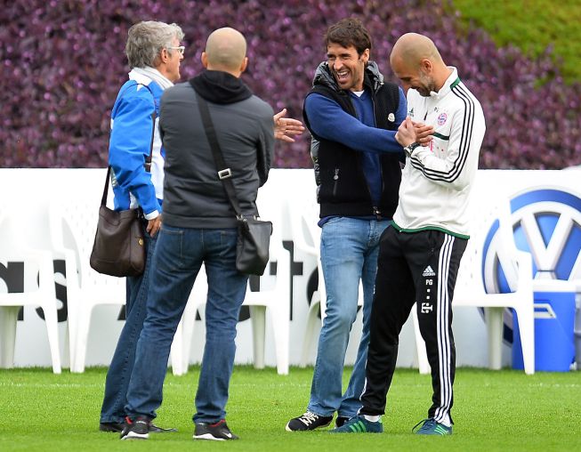 Raúl visita a Guardiola en Qatar Raúl visita a Guardiola en Qatar