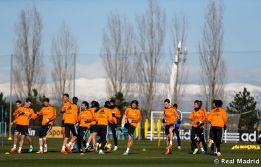 Entrenamiento con toda la plantilla, excepto Khedira Entrenamiento con toda la plantilla, excepto Khedira