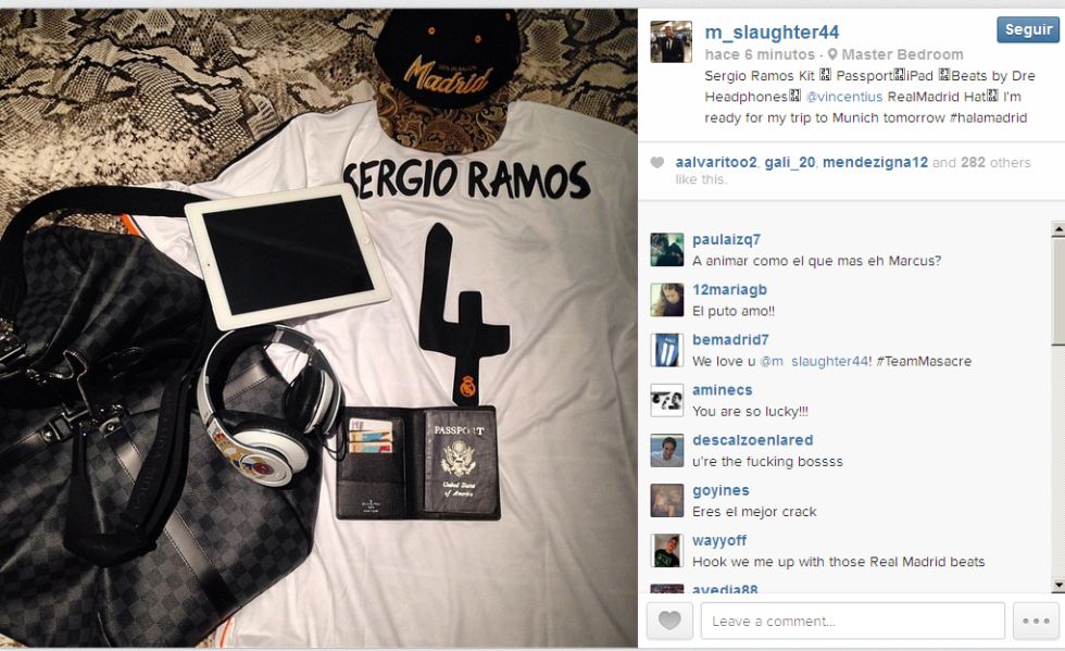 El kit de Marcus Slaughter para viajar a Múnich a ver al Madrid