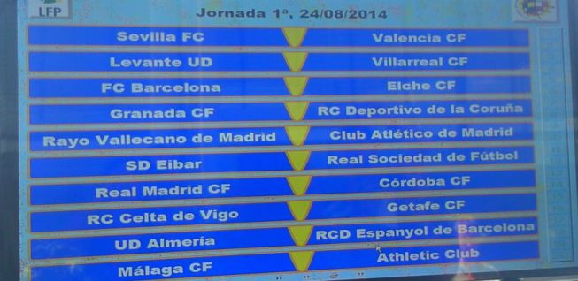 Madrid-Córdoba, Barça-Elche y Rayo-Atlético, primera jornada Madrid-Córdoba, Barça-Elche y Rayo-Atlético, primera jornada