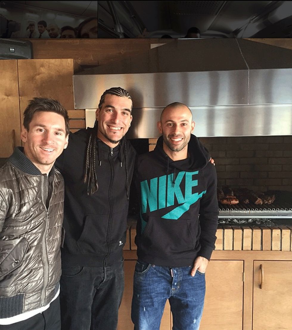Messi: "Visita de mi amigo Pinto"