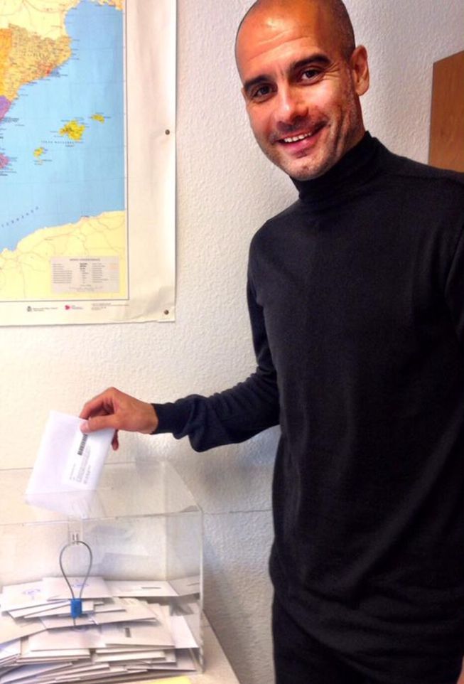 Pep Guardiola ya ha votado para las elecciones del 27-S