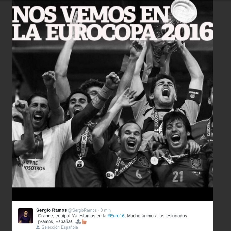Ramos celebra la clasificación: "¡Ya estamos en la Euro"