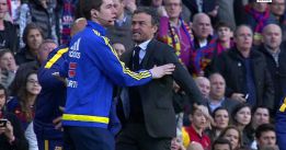 Luis Enrique se encaró al cuarto árbitro tras la entrada de Filipe