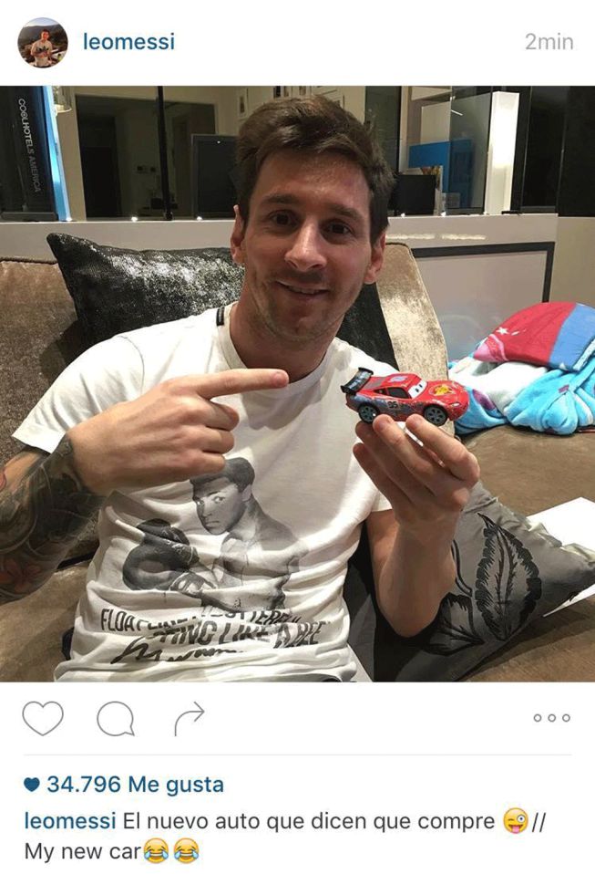 Messi ironiza sobre la compra del Ferrari de 32 millones