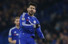 Diego Costa celebra un gol con el Chelsea.
