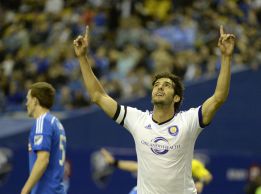 El centrocampista del Orlando City, Kaká, durante un partido de la MLS.