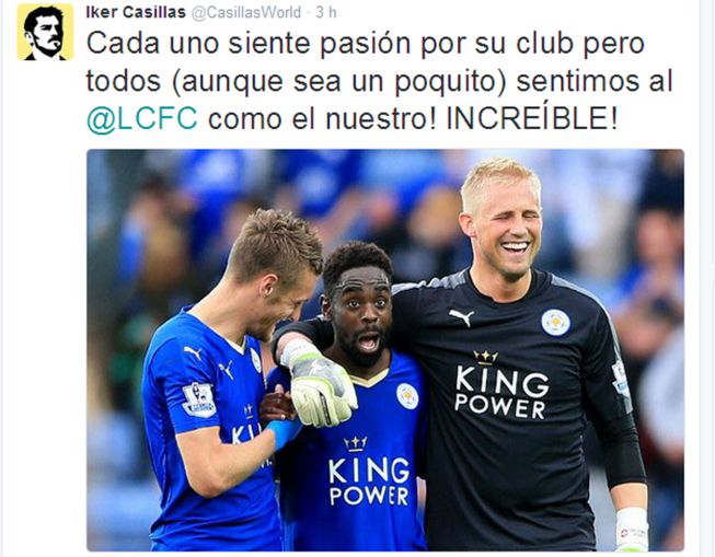 Iker Casillas, Leicester's latest fanboy