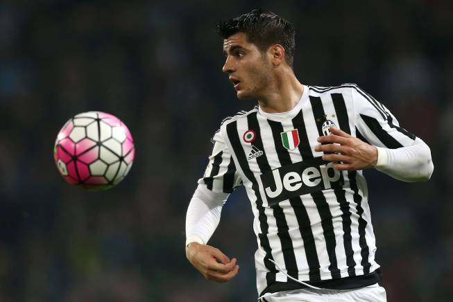 Álvaro Morata, durante un partido de la Serie A con la Juventus.