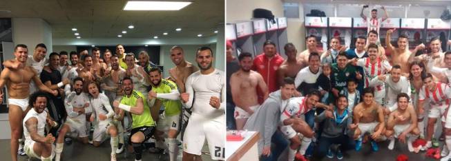En el Necaxa de México copian la celebración del Madrid