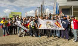 1.100 aficionados madridistas en Wolfsburgo