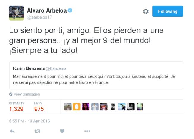 Arbeloa defiende a Benzema: "Pierden al mejor '9' del mundo"
