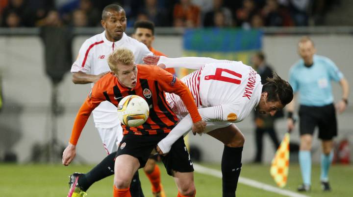 Shakhtar Donest vs Sevilla, resultado, resumen y goles ida de semifinales de Europa League, Lviv 28/04/2016, a las 21.05.