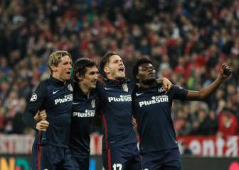 Así celebraron los jugadores del Atlético el pase a la final de la Champions
