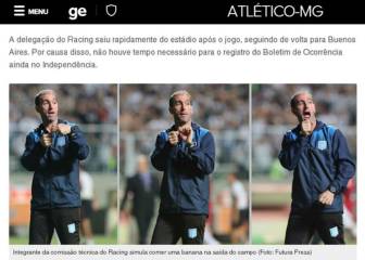 Globo: Gestos racistas del técnico de porteros de Racing